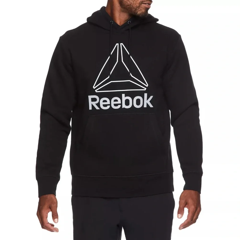 Reebok Men's Black Hoodie Sweatshirt #1022